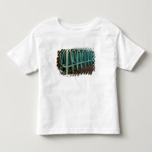 Mexiko, Oaxaca, Grüne Barhocker säumen die Wand Kleinkind T-shirt