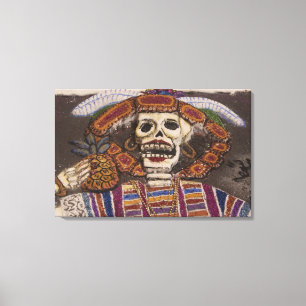 Mexiko, Oaxaca. Sand tapestry (tapete de arena) Leinwanddruck