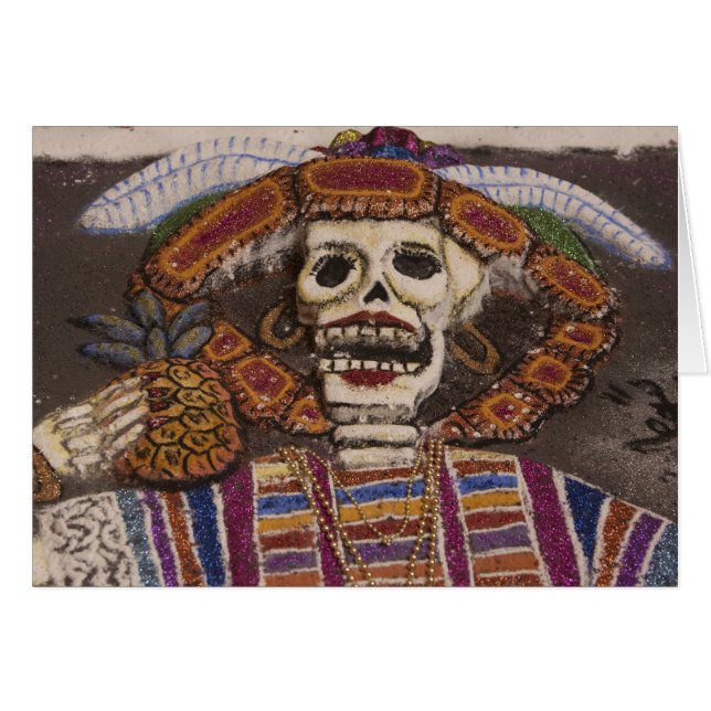 Mexiko, Oaxaca. Sand-Tapete (Tapete de Arena) (Vorderseite (Horizontal))