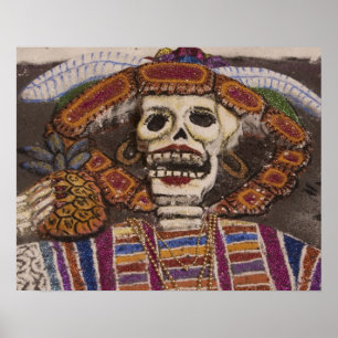 Mexiko, Oaxaca. Sandteppich (tapete de arena) Poster