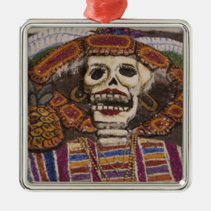 Mexiko, Oaxaca. Sandteppich (tapete de arena) Silbernes Ornament