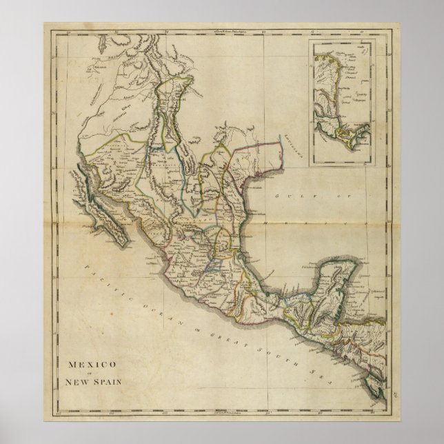 Mexiko oder neues Spanien Poster (Vorne)