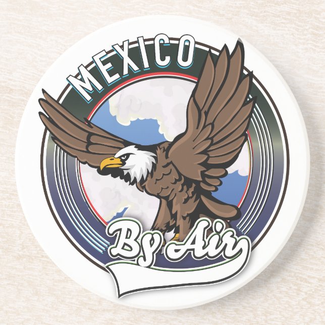 Mexiko per Flugreise-Patch. Getränkeuntersetzer (Vorne)