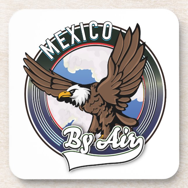 Mexiko per Flugreise-Patch. Getränkeuntersetzer (Vorderseite)
