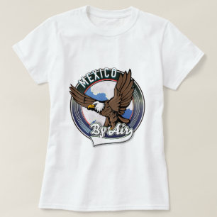 Mexiko per Flugreise-Patch. T-Shirt