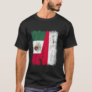 Mexiko Polen Halbflagge Mexikanisch Polnische Abst T-Shirt