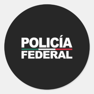 Mexiko Policia Bundesstaatliches mexikanisches Pol Runder Aufkleber