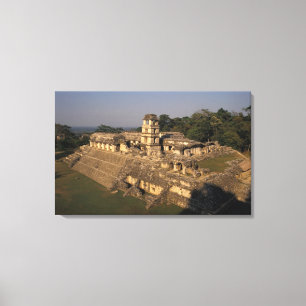 Mexiko, Provinz Chiapas, Palenque, Der Palast Leinwanddruck