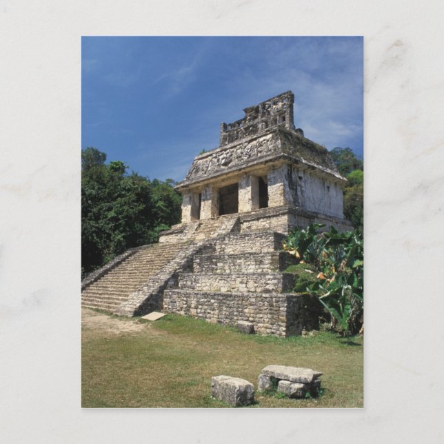 Mexiko, Provinz Chiapas, Palenque. Tempel Postkarte (Vorderseite)