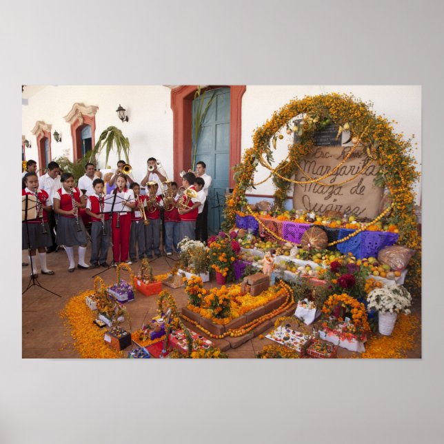 Mexiko, Provinz Oaxaca, Ocotlan, Studenten in Mexi Poster (Vorne)