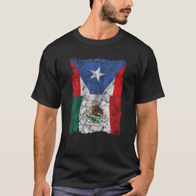 Mexiko Puerto Rico Flag Mexikanischer Puerto Rican T-Shirt (Vorderseite)