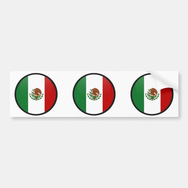 Mexiko-Qualität Flaggen-Kreis Autoaufkleber (Vorne)