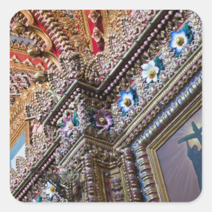 Mexiko, Queretaro. Detail im Inneren einer aufwend Quadratischer Aufkleber
