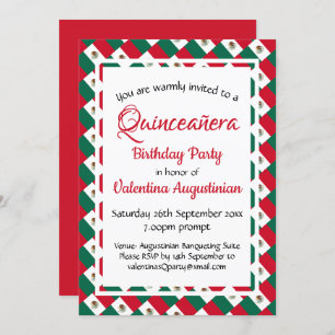 MEXIKO Quinceñera Geburtstag Personalisiert Einladung