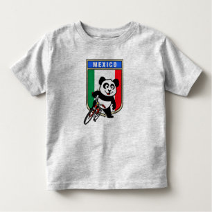 Mexiko Radfahren Panda Kleinkind T-shirt