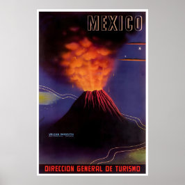 Mexiko Reise Druck Mexikanische Kunst Vulkan Poste Poster