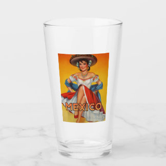 Mexiko Reisegepint Trinkglas Glas