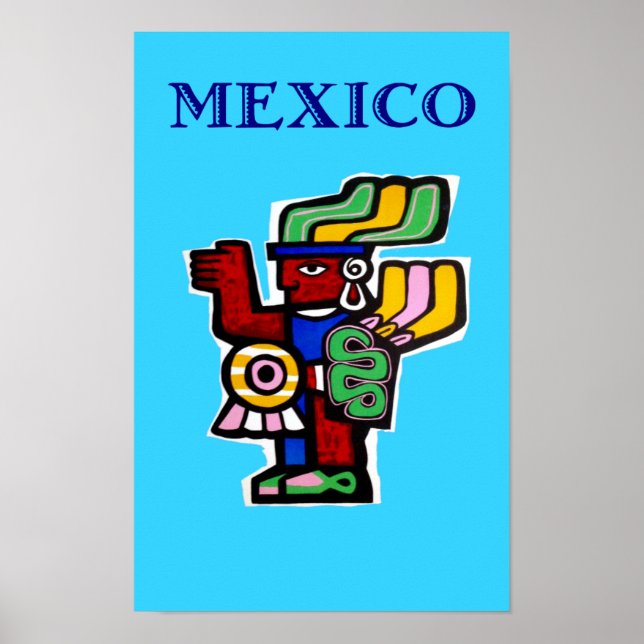 Mexiko Reiseplakat. Poster (Vorne)