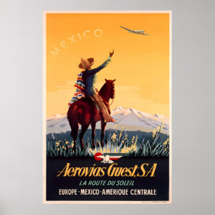 Mexiko-Reiseposter - Aerovias Poster