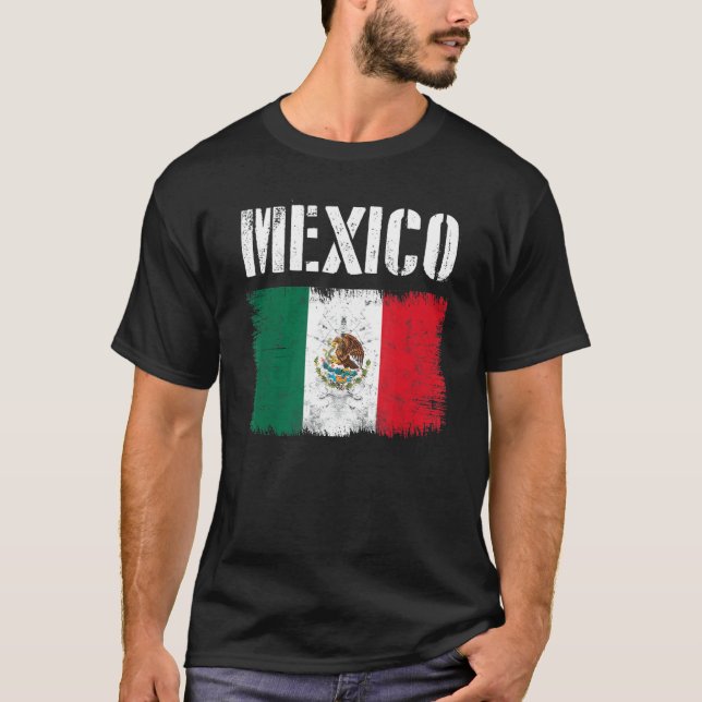 Mexiko - Roots Prix der mexikanischen Flagge Vinta T-Shirt (Vorderseite)