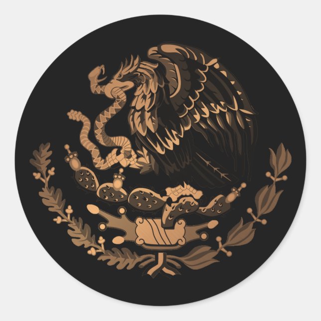 Mexiko Runder Aufkleber (Vorderseite)