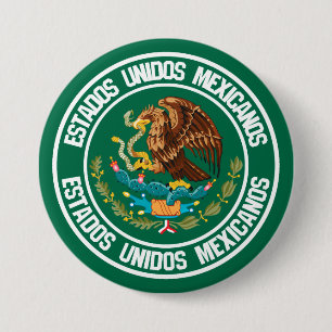 Mexiko-Rundes Emblem Button