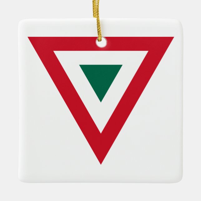 Mexiko Runningland Flaggen Symbol Armee Militär a Keramikornament (Vorderseite)