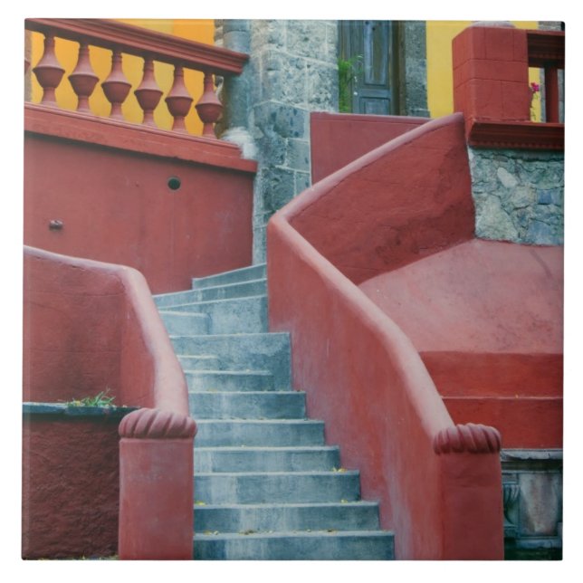 Mexiko, San Miguel de Allende, farbig Fliese (Vorderseite)