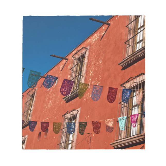 Mexiko, San Miguel de Allende. Farbige Banner Notizblock (Vorderseite)