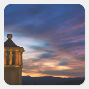 Mexiko, San Miguel de Allende. Sonnenuntergang übe Quadratischer Aufkleber