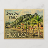 Mexiko Save the Date Vintage Postkarten
