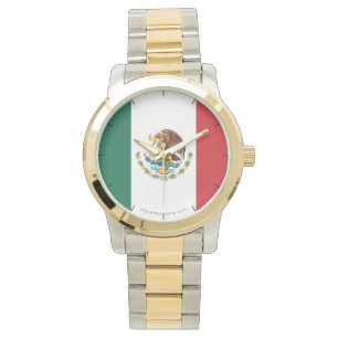 Mexiko Schlichte Flagge Armbanduhr