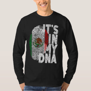Mexiko seine in meinem DNA-panischen Flaggen Finge T-Shirt