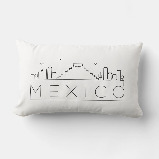 Mexiko-Skyline Lendenkissen (Vorderseite)