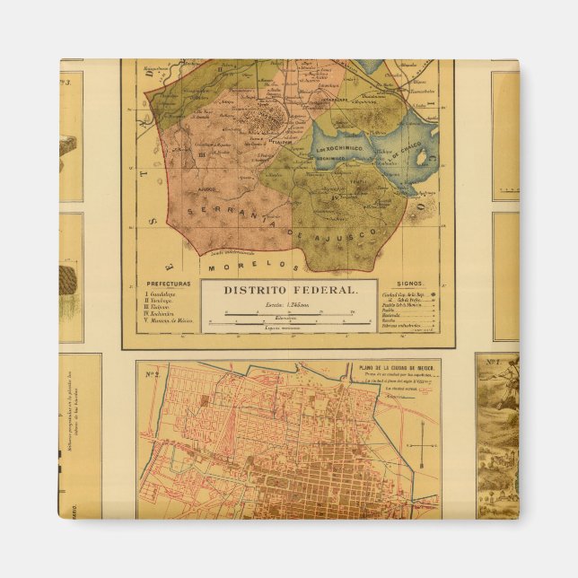 Mexiko-Stadt 2 Magnet (Vorne)