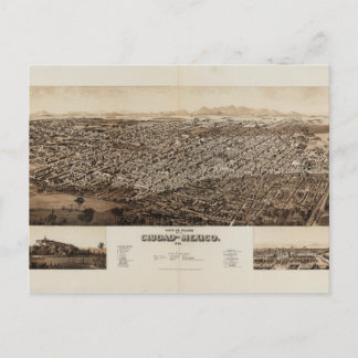 Mexiko-Stadt, Mexiko (1890) Postkarte