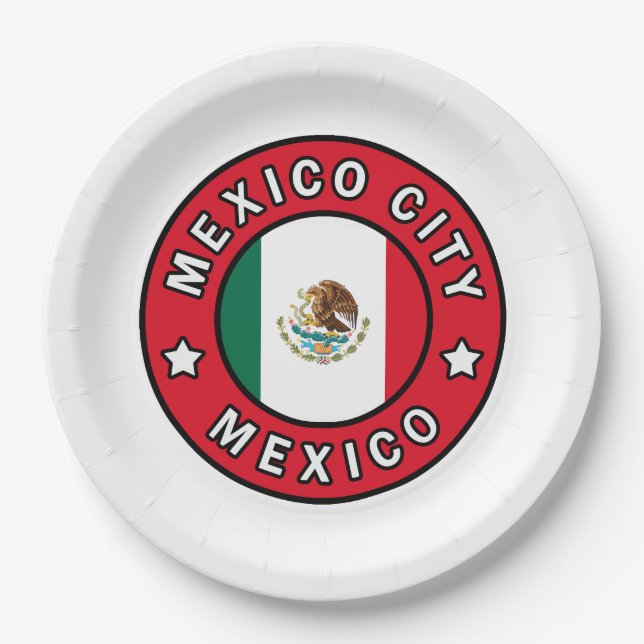 Mexiko-Stadt Pappteller (Vorderseite)