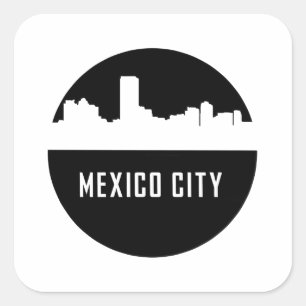 MEXIKO-STADT QUADRATISCHER AUFKLEBER