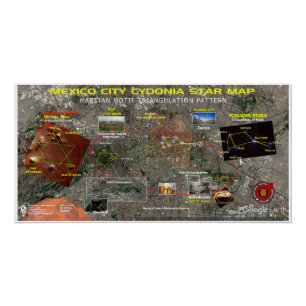 Mexiko-Stadt - Star-Karte Poster