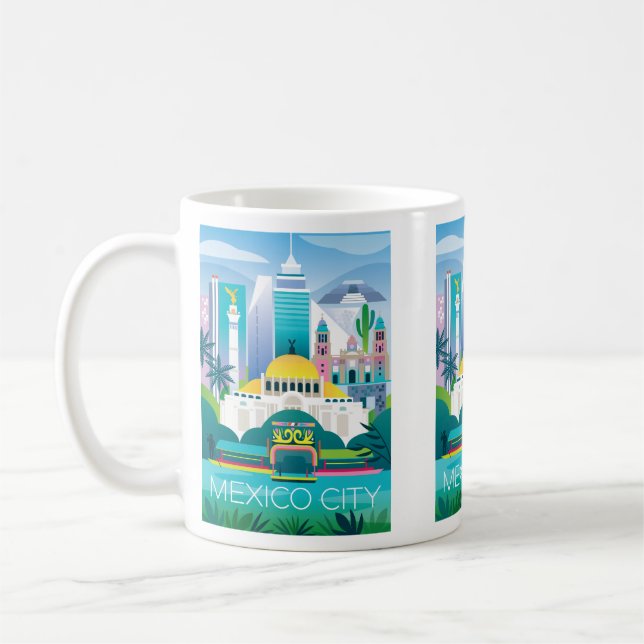 Mexiko-Stadt-Tasse Kaffeetasse (Links)