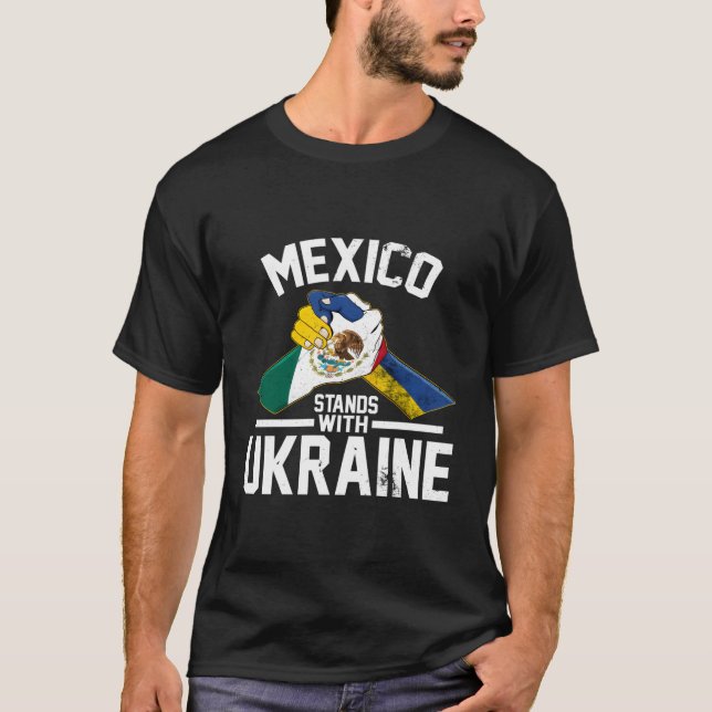 Mexiko steht unter ukrainischer Flagge T-Shirt (Vorderseite)