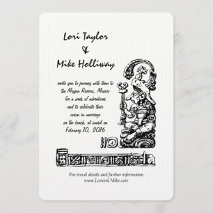 Mexiko-Strand-Hochzeit in Urlaubsorts-Einladung Einladung