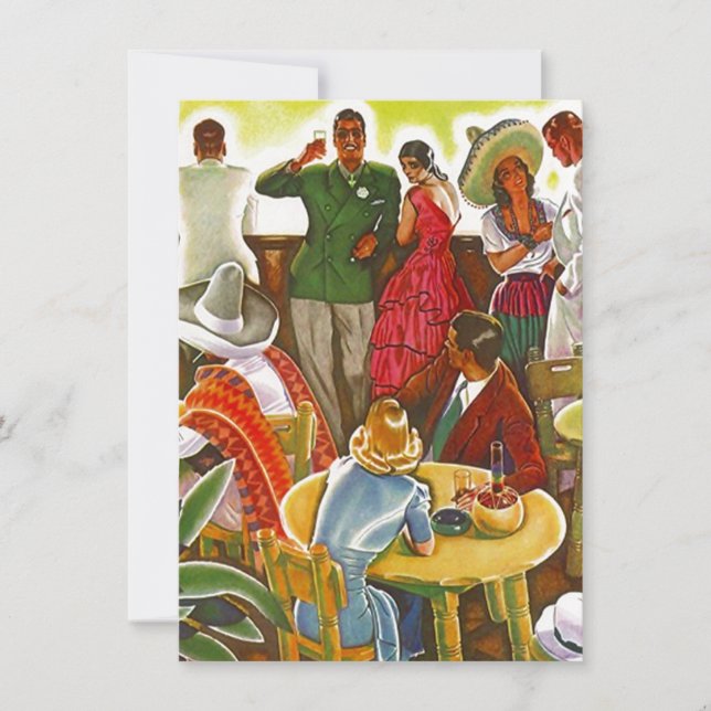 Mexiko Süd der Party Einladungen an der Grenze (Vorderseite)