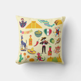 Mexiko-Symbole Kissen