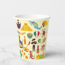 Mexiko-Symbole Pappbecher