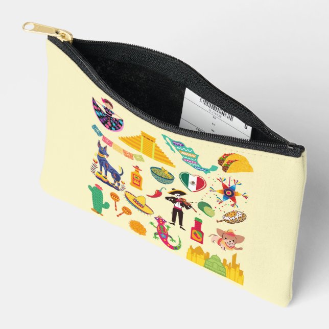 Mexiko-Symbole Zubehörtasche (Offen)