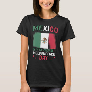Mexiko Tag der Unabhängigkeit 2022 mexikanische Fl T-Shirt
