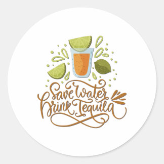 Mexiko - Trinken Sie Tequila - leicht Runder Aufkleber