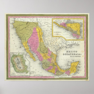 Mexiko u. Guatemala Poster