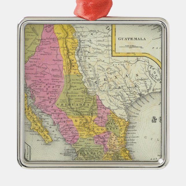 Mexiko u. Guatemala Silbernes Ornament (Vorne)